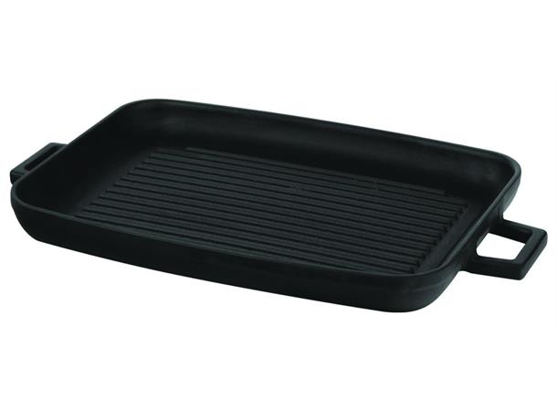 Støpejern grillpanne 310x420mm Serveringsform m/ører, 4,5ltr